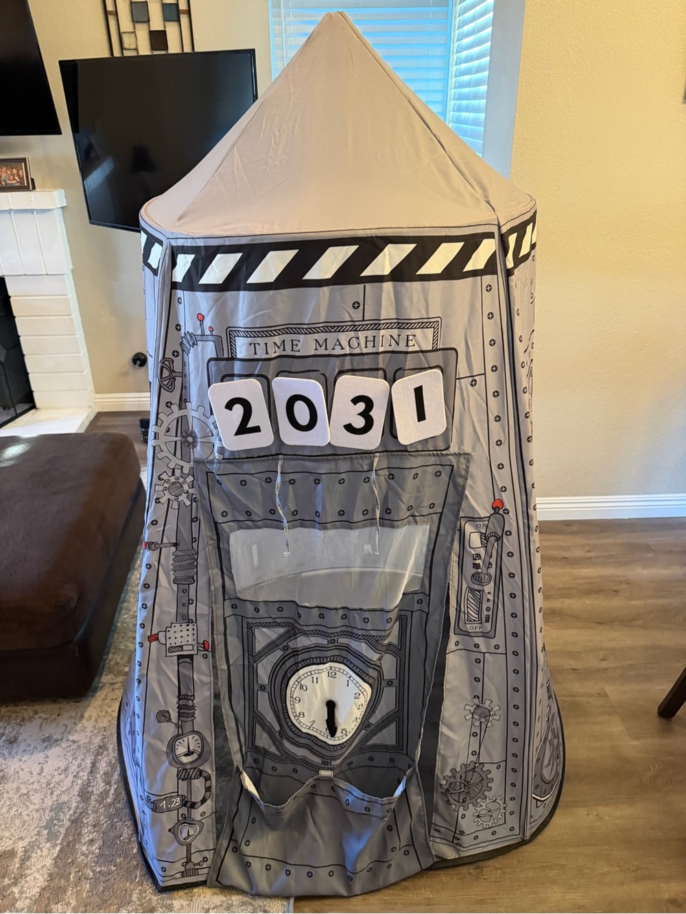 Little Wonders Gray and Black Time Machine Play Tent